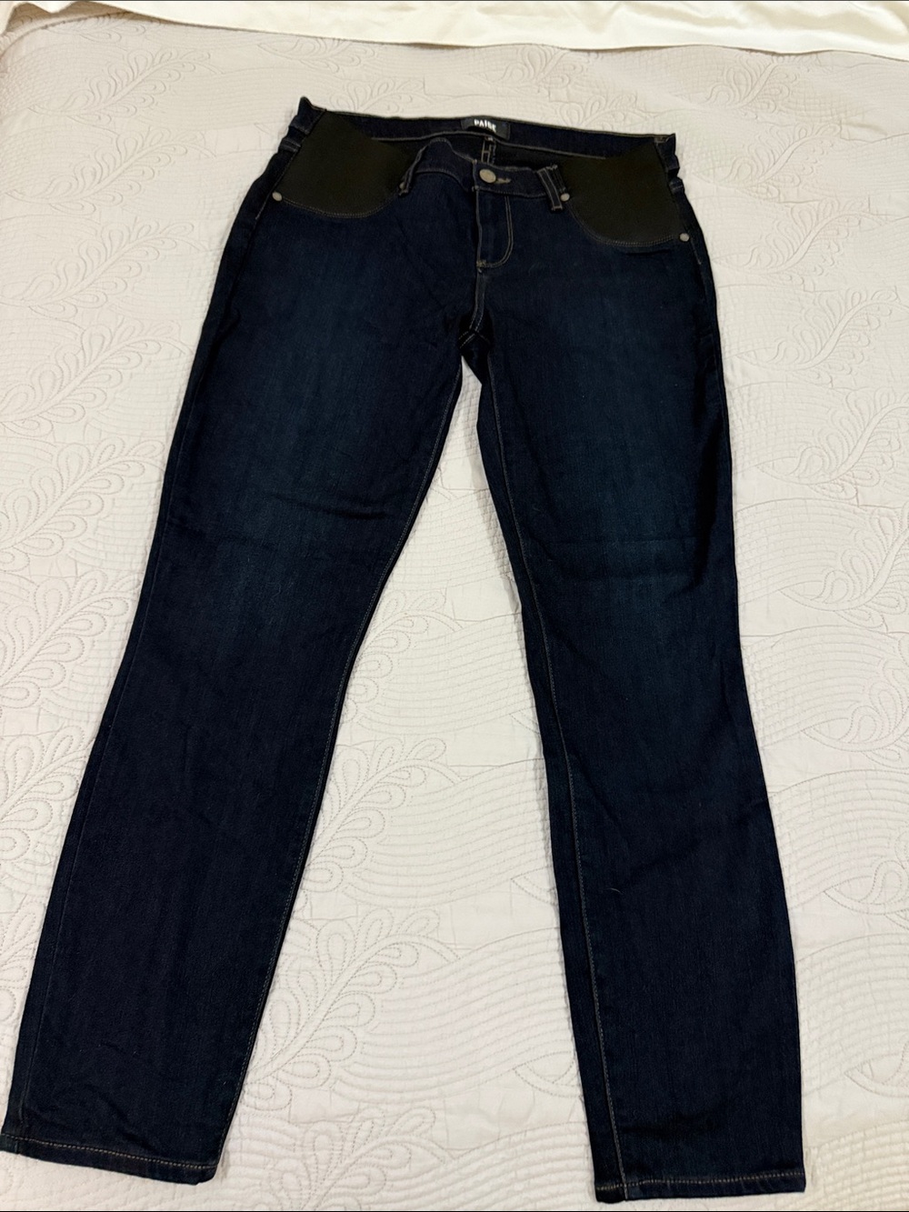 Paige Verdugo Dark Indigo Women’s Jeans - Stretch Maternity Panel 29